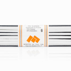 Elástico chato branco N 06 (4 mm) - Peça