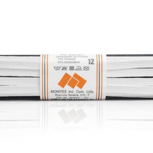 Elástico Chato Branco N 12 ( 7 mm) - Peça