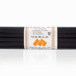 Elástico Chato Preto N 12 ( 7 mm) - Peça