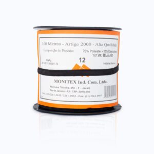 Elástico Chato Preto N 12 ( 7 mm ) - carretel