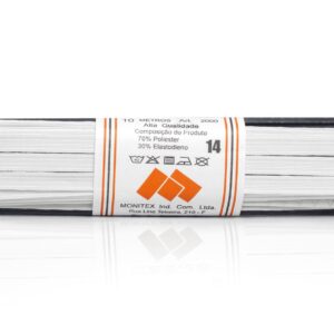 Elástico Chato Branca N 14 ( 8 mm ) - Peça