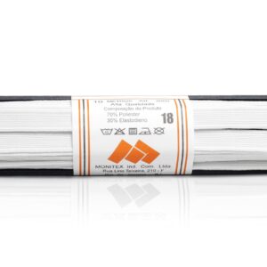 Elástico Chato Branco N 18 ( 12 mm ) - Peça