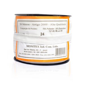 Elástico Chato Branco N 24 ( 16 mm ) - carretel