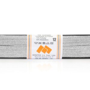 Elástico Metalizado Prata N 12 ( 7 mm )