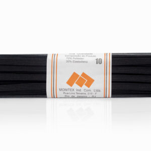 Elástico Chato N 10 Preto ( 6 mm ) - Peça