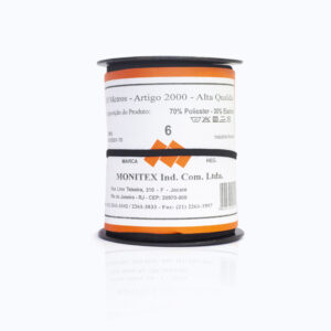 Elástico chato preto Nº 6 (4 mm) - carretel