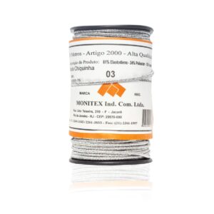 ELÁSTICO MARIA CHIQUINHA ROLIÇO Nº 03 LUREX PRATA